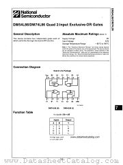 DM74L86 datasheet pdf National Semiconductor