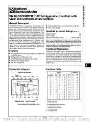 DM54LS122 datasheet pdf National Semiconductor