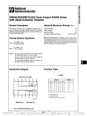 DM54LS22 datasheet pdf National Semiconductor