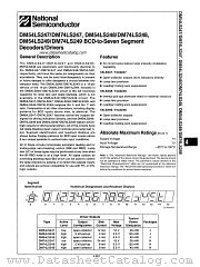 DM54LS249 datasheet pdf National Semiconductor