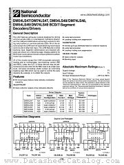 DM74LS49 datasheet pdf National Semiconductor