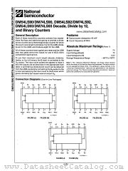 DM74LS92 datasheet pdf National Semiconductor