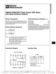 DM74S15 datasheet pdf National Semiconductor