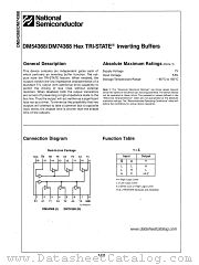 DM74368 datasheet pdf National Semiconductor