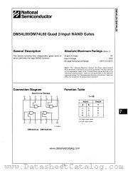 DM74L00 datasheet pdf National Semiconductor