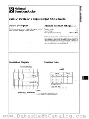 DM74L10 datasheet pdf National Semiconductor