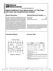 DM74L73 datasheet pdf National Semiconductor