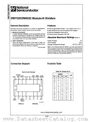 DM7520 datasheet pdf National Semiconductor