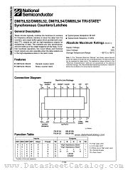 DM85L54 datasheet pdf National Semiconductor