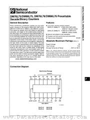 DM86L76 datasheet pdf National Semiconductor