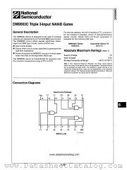 DM9003C datasheet pdf National Semiconductor