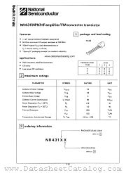 NR431 datasheet pdf National Semiconductor