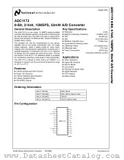 ADC1173 datasheet pdf National Semiconductor