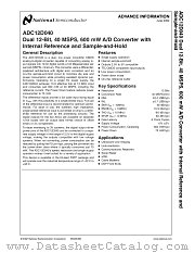 ADC12D040 datasheet pdf National Semiconductor