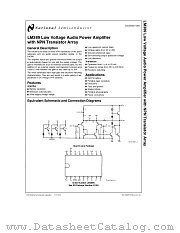 LM389 datasheet pdf National Semiconductor