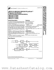 LMX2325 datasheet pdf National Semiconductor