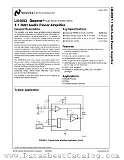 LM4893 datasheet pdf National Semiconductor