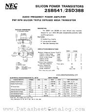 2SB541 datasheet pdf NEC