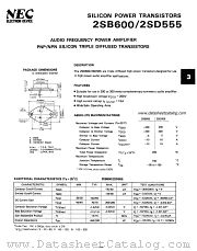 2SB600 datasheet pdf NEC