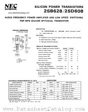 2SB628 datasheet pdf NEC
