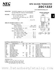 2SC1222 datasheet pdf NEC