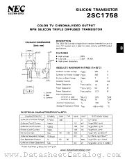 2SC1758 datasheet pdf NEC