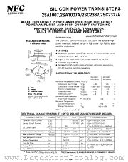 2SA1007 datasheet pdf NEC