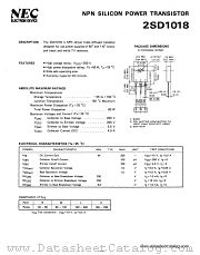 2SD1018 datasheet pdf NEC