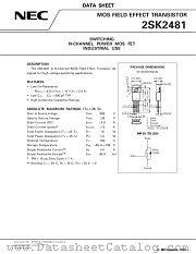 2SK2481 datasheet pdf NEC