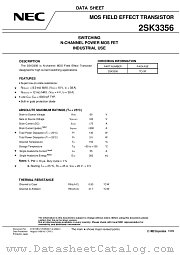 2SK3356 datasheet pdf NEC
