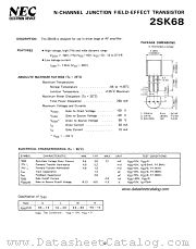 2SK68 datasheet pdf NEC