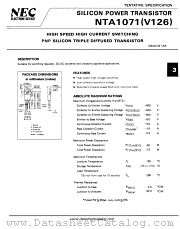 NTA1071 datasheet pdf NEC