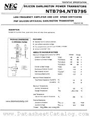 NTB795 datasheet pdf NEC