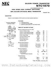 NTC1870 datasheet pdf NEC