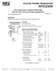 NTC2335 datasheet pdf NEC