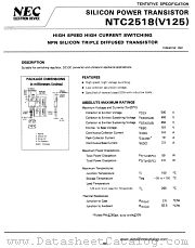 V125 datasheet pdf NEC