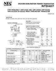 NTD407 datasheet pdf NEC