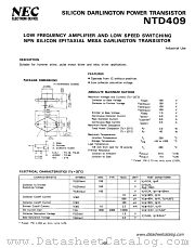 NTD409 datasheet pdf NEC