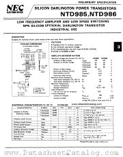 NTD986 datasheet pdf NEC