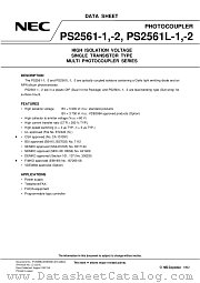 PS2561-2-V datasheet pdf NEC