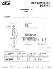 SG231D datasheet pdf NEC