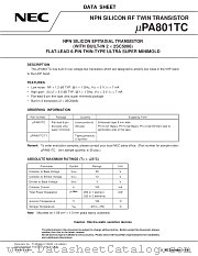 UPA801TC-T1 datasheet pdf NEC