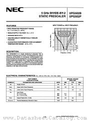 UPG502P datasheet pdf NEC