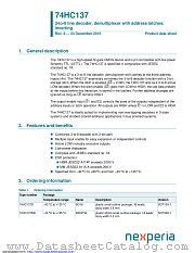 74HC137D datasheet pdf Nexperia