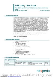 74HCT163PW datasheet pdf Nexperia