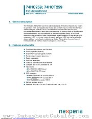 74HCT259PW datasheet pdf Nexperia