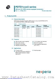 PDTD143XU datasheet pdf Nexperia