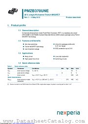 PMZB370UNE datasheet pdf Nexperia