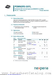 PSMN2R5-30YL datasheet pdf Nexperia