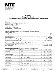 NTE1217 datasheet pdf NTE Electronics